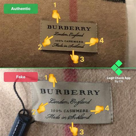 where is burberry scarf real tag